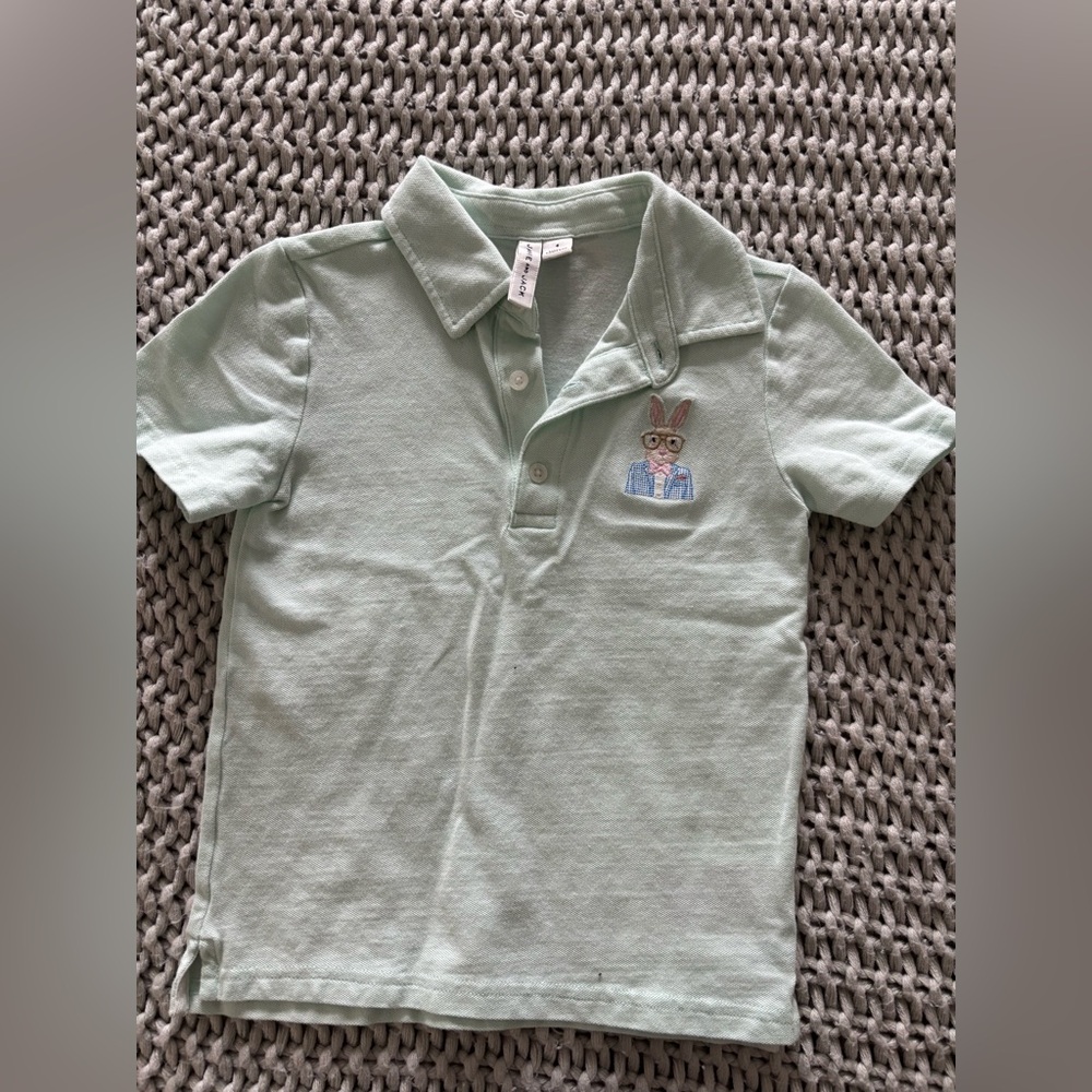 Lacoste / Janie and jack Kids Polo Shirt Trio - Navy, Gray, Light Green - Picture 6 of 7